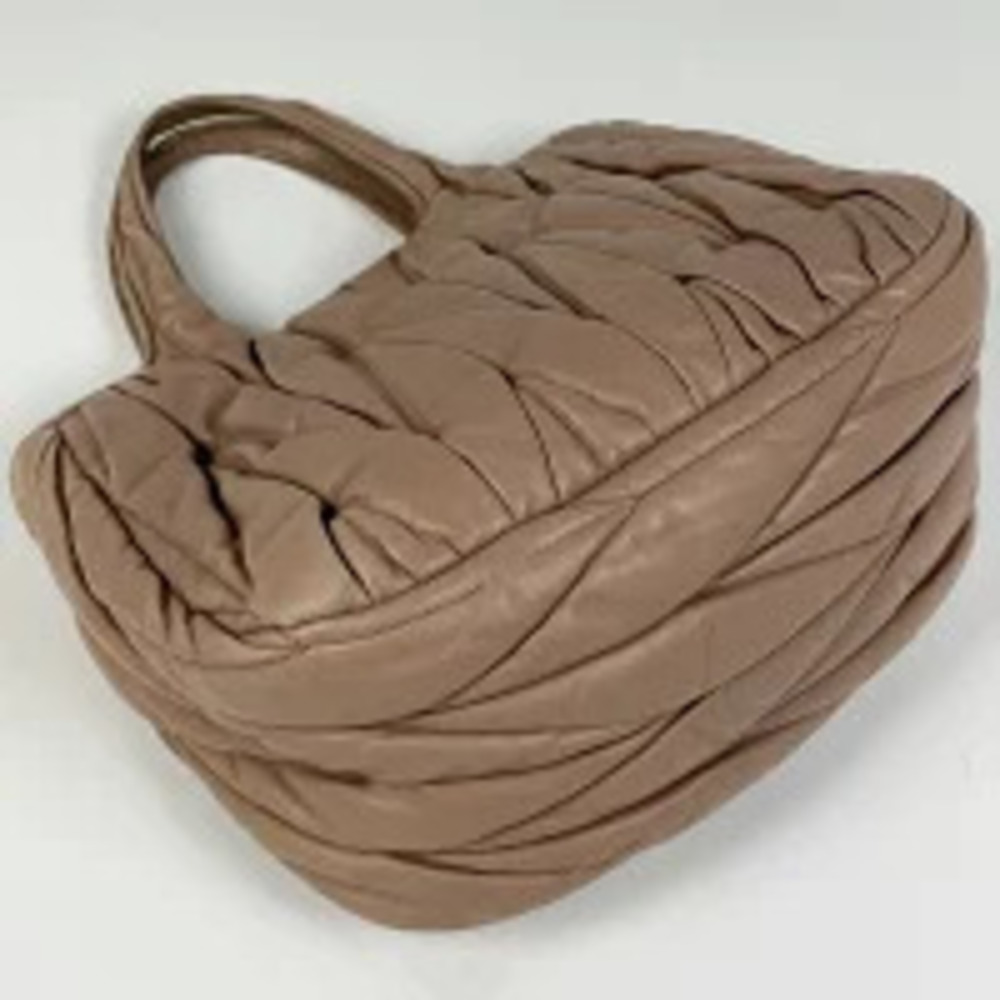 Miu Miu Leather Pink 2way Beige Shoulder Bag Pink Tan